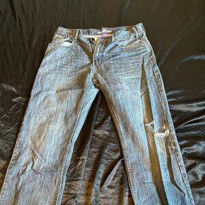 Scifen Washed Distressed Blue Jeans Mens Size 34
